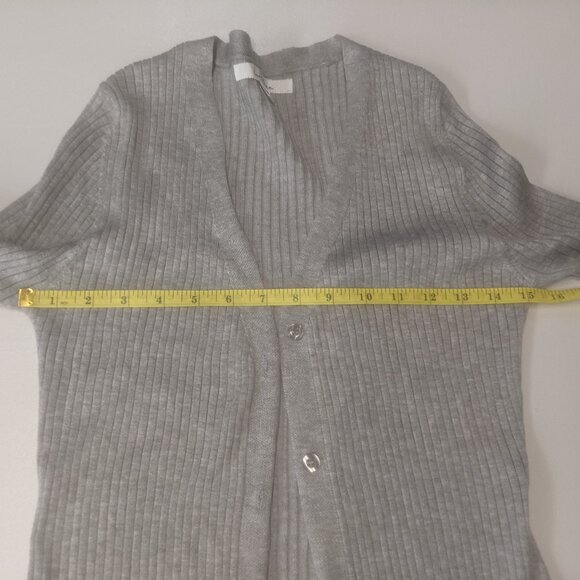 Love Tree Size Small Gray Ribbed Cardigan - Picture 11 of 14